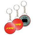 Key Chain Bottle Opener - Red/White Color Changing Stock Design (Imprinted)